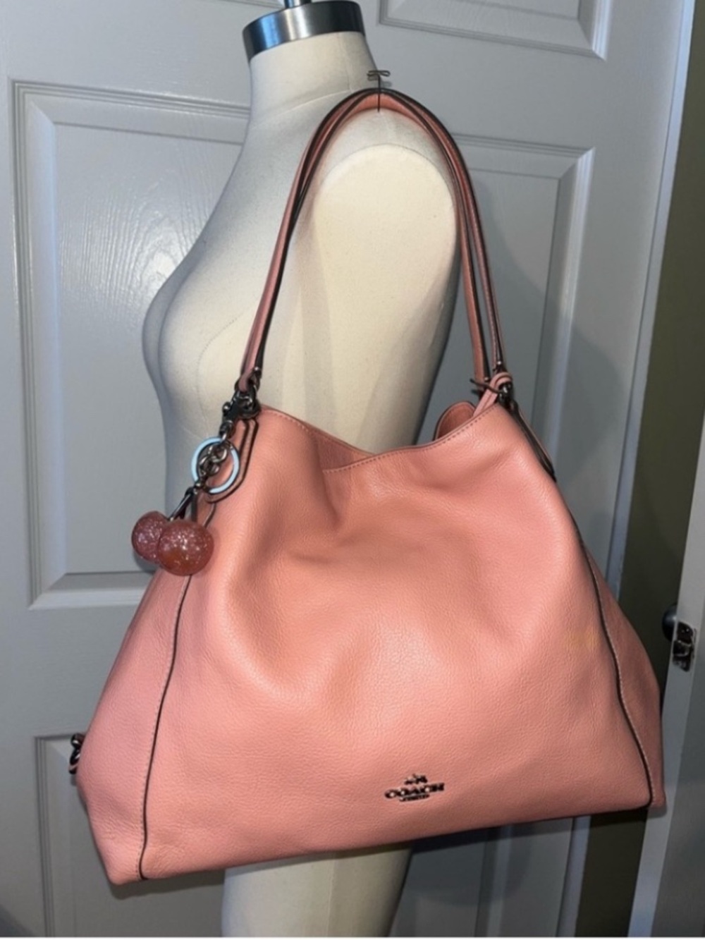 Spring pink COACH Edie bag